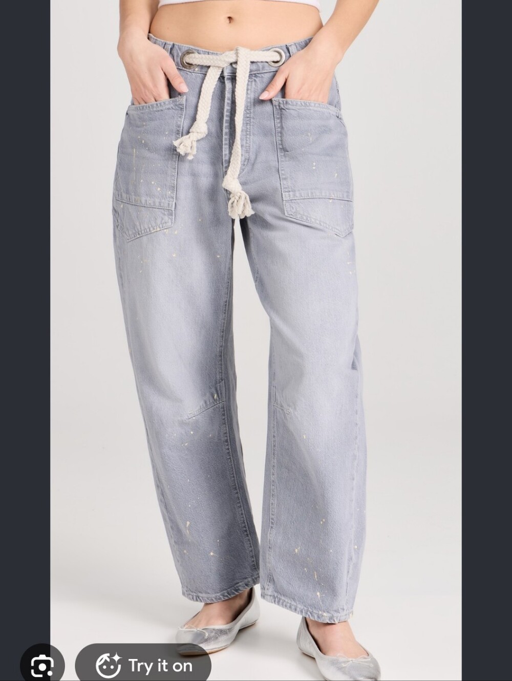 Free People/We The Free Moxie Low Slung Barrel Jeans Size 30